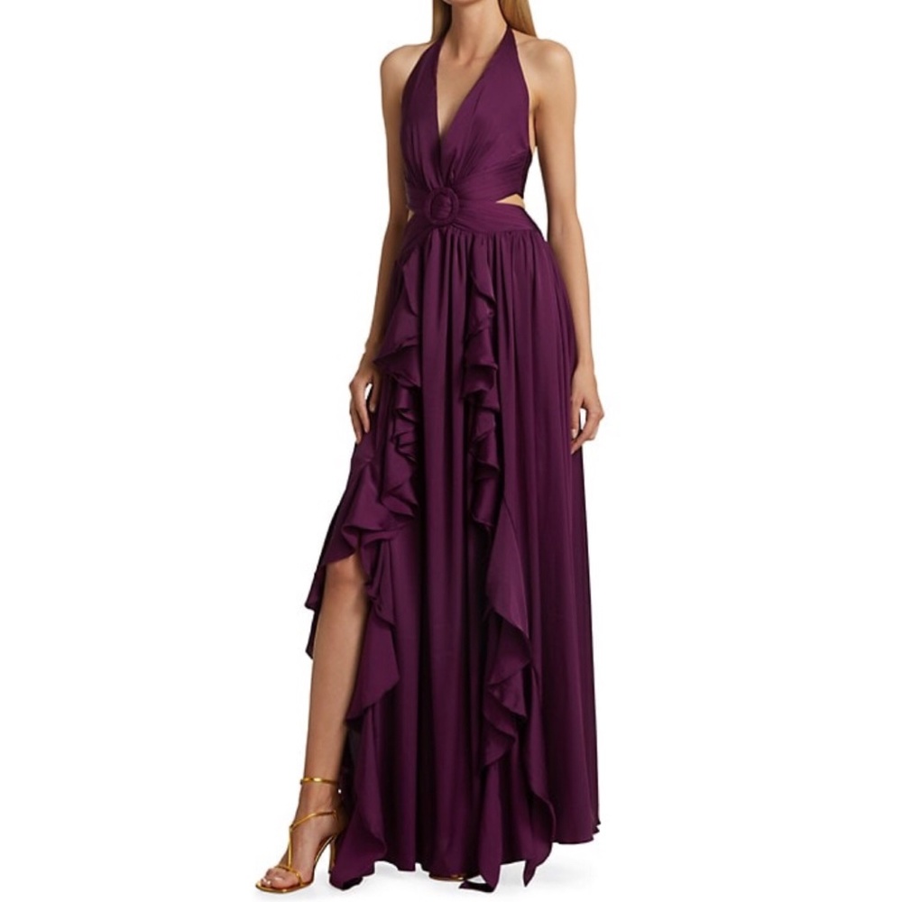 PATBO CUTOUT SEXY PLUNGING GOWN